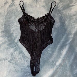 Black lace lingerie